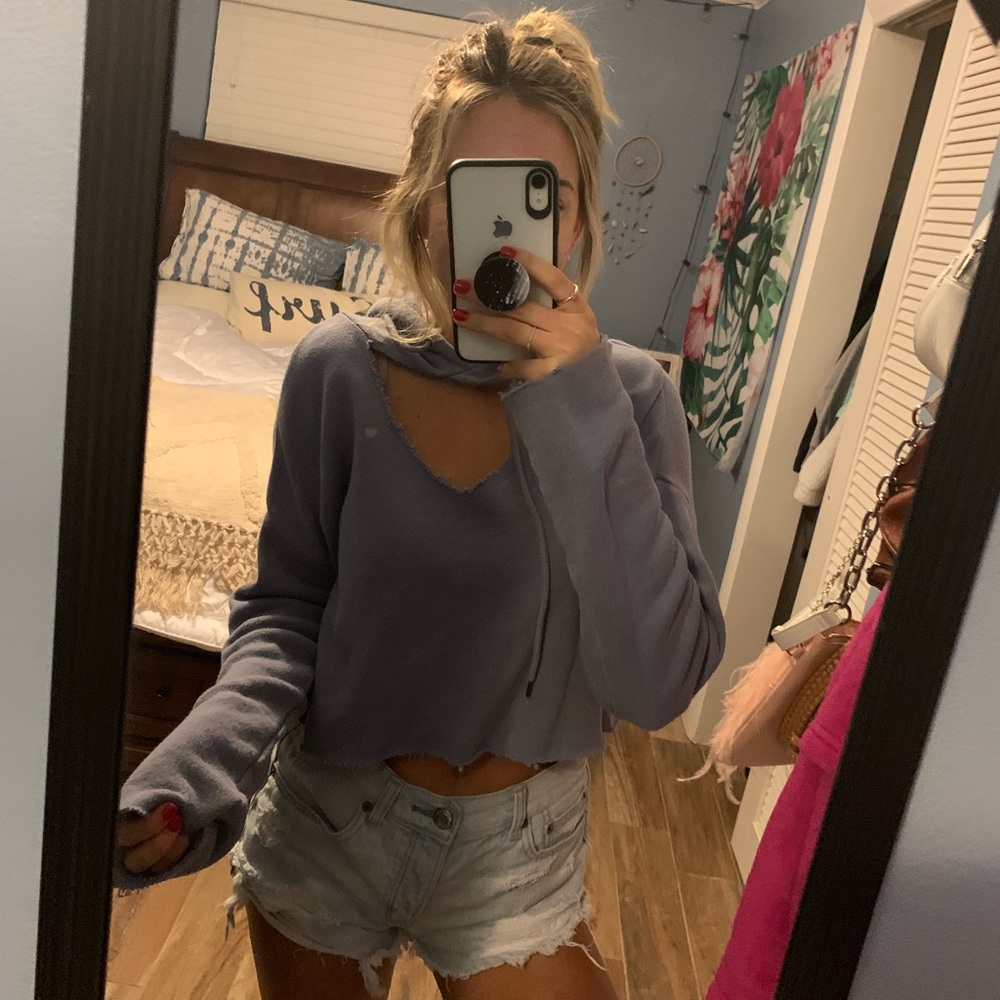 open chest sweater crop